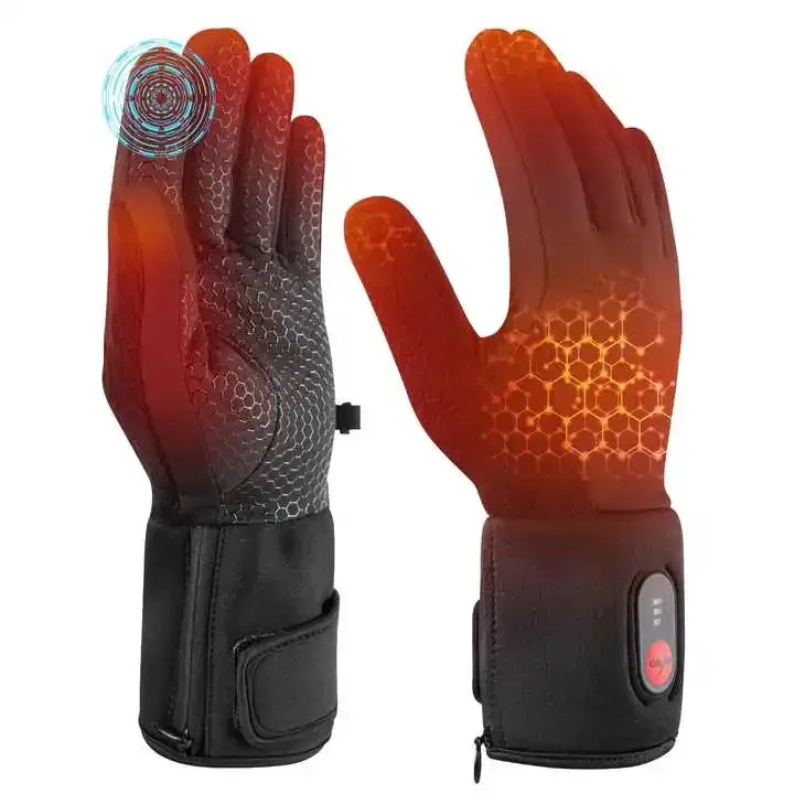 Touch Screen Gloves - ถุงมือกันหนาวแบบสัมผัสหน้าจอสำหรับเล่นสกี กอล์ฟ ปั่นจักรยาน และกีฬาอื่นๆ พร้อมระบบทำความร้อนด้วยแบตเตอรี่