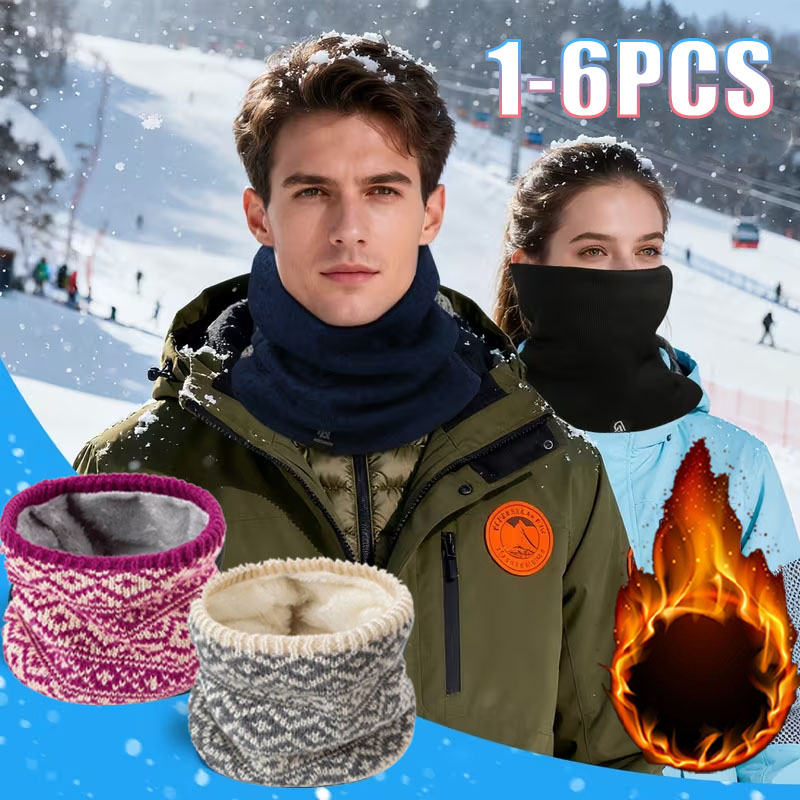 1-6 ชิ้น ผ้าพันคอถักสำหรับฤดูห - Neck Gaiter Fleece บทวิจารณ์และราคา