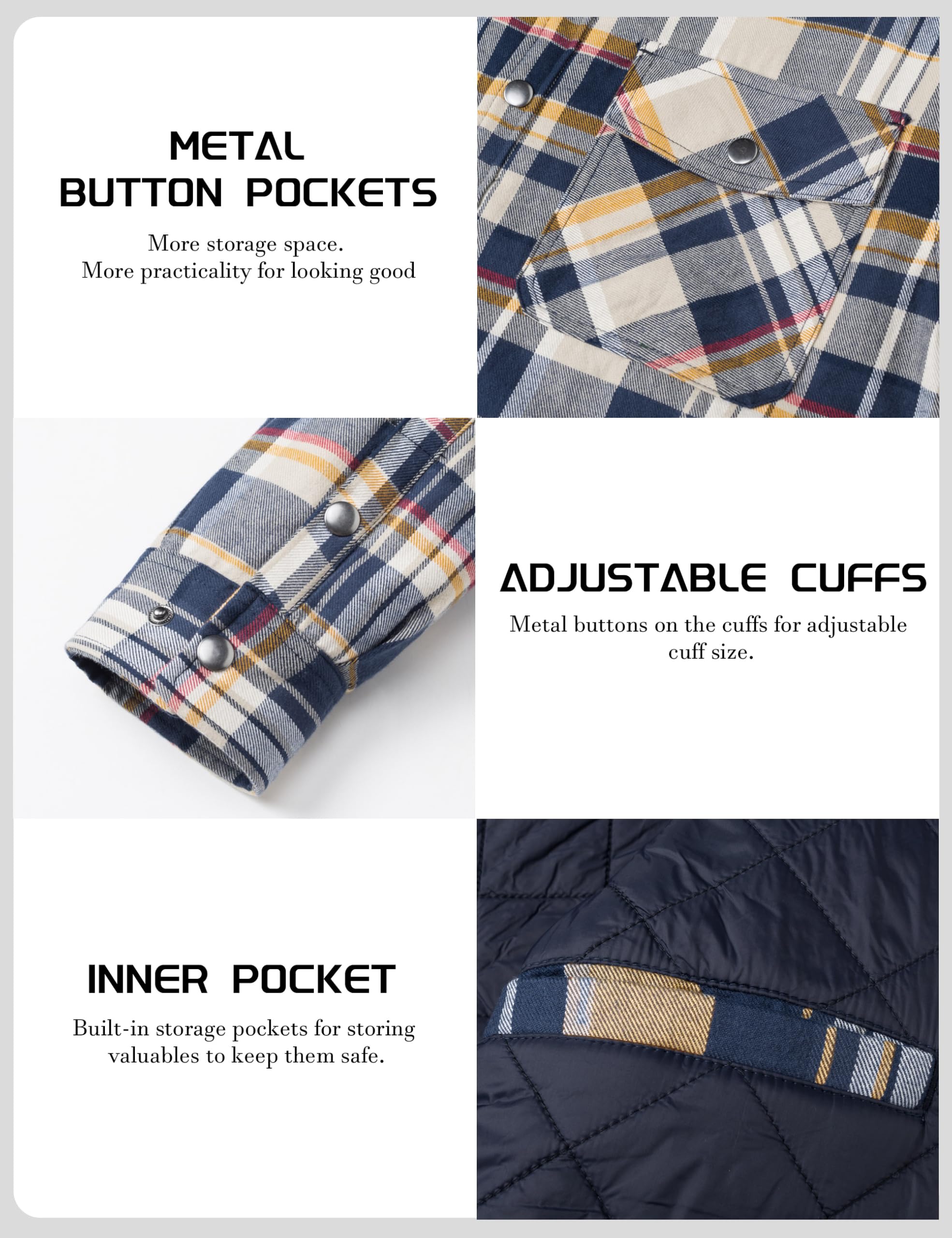 เสื้อแจ็คเก็ตผ้าฟลานเนลสำหรับผ - Flannel Shirt Lined บทวิจารณ์และราคา
